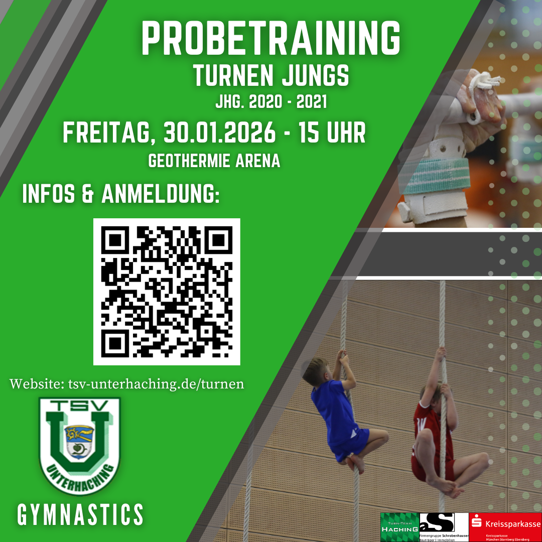 Probetraining Turnen für Jungs!